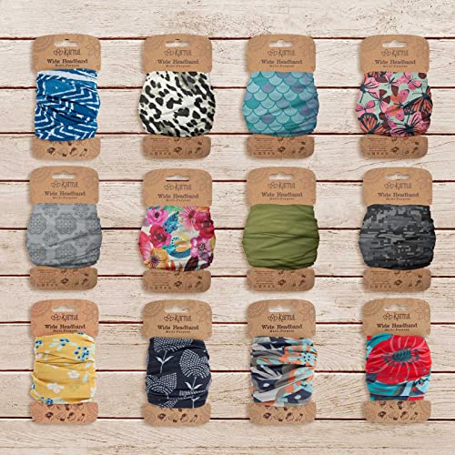 Karma Wide Headband Cornflower 1 Pack - Comfortable Hair Tamer for Active Wear
