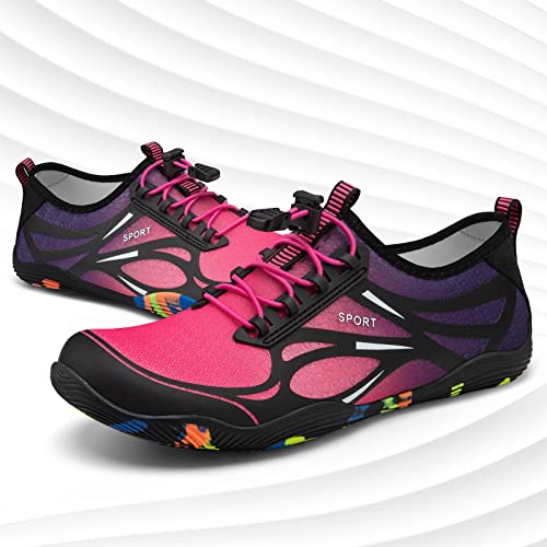 Quick Dry Water Shoes for Men Women - 8.5 Women/7 Men - Purple