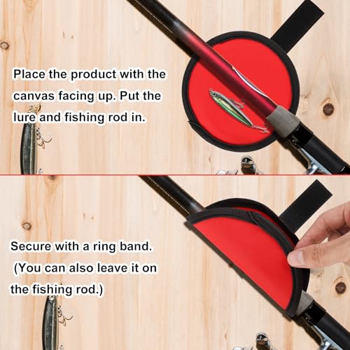 Gosknor 6pcs Lure Wrap, 5.9 Inch Fishing Covers Hook Storage Protector