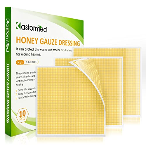 Kastormed 4x4 Inch Honey Gauze Dressing Pack of 10 - Manuka Medical Wound Care