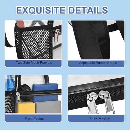Clear Stadium Backpack - Heavy Duty Mini Bag with Front Pocket