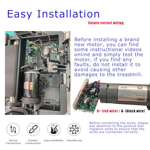 2.80 HP Treadmill DC Drive Motor with Flywheel - Replacement Part