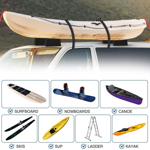 Universal Car Roof Rack Kayak Carrier Kit with Foam Pads
