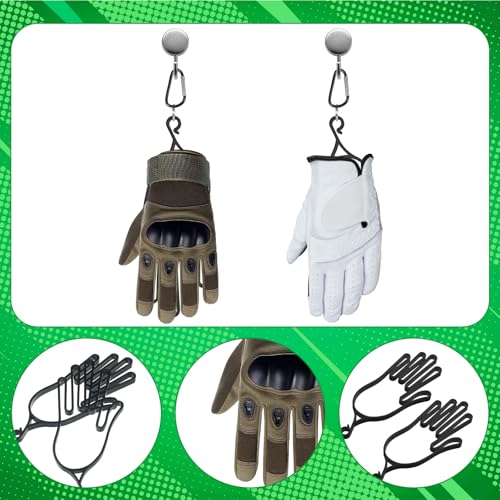 2-Pack Golf Glove Holder - Universal Hanger for Drying & Shaping