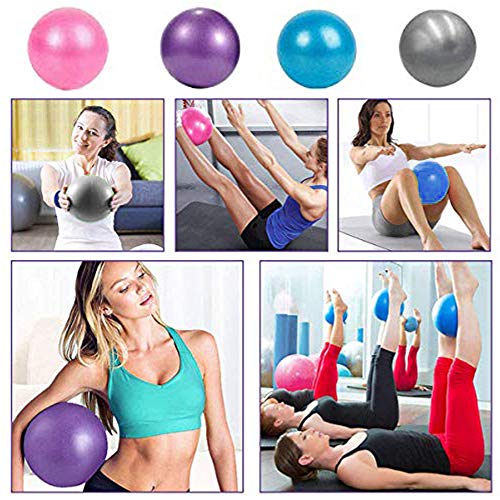 9 Inch Pilates Ball - Mini Exercise Yoga Ball for Workout - Pink