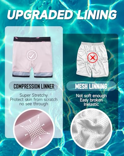2 in 1 Mens 5" Swim Trunks Bathing Suit with Compression Liner