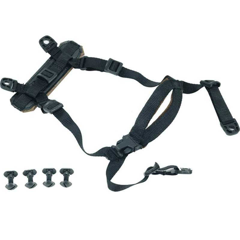 ATAIRSOFT 4 Points Helmet Accessory Retention System Chin Strap with Bolts and Screws for Fast Tactical Airsoft MICH IBH Helmet Black