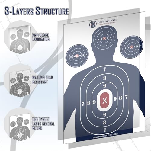 Shooting Paper Targets - 12x18 Inch Silhouette, 25 Pack