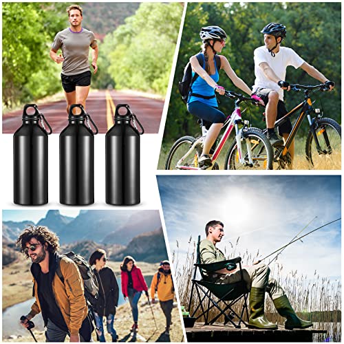12 Pack Black Aluminum Sports Water Bottles 25 oz - Lightweight & Leak-Resistant