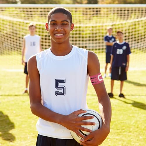 Captain Armband for Soccer - Unisex C Design - Pink