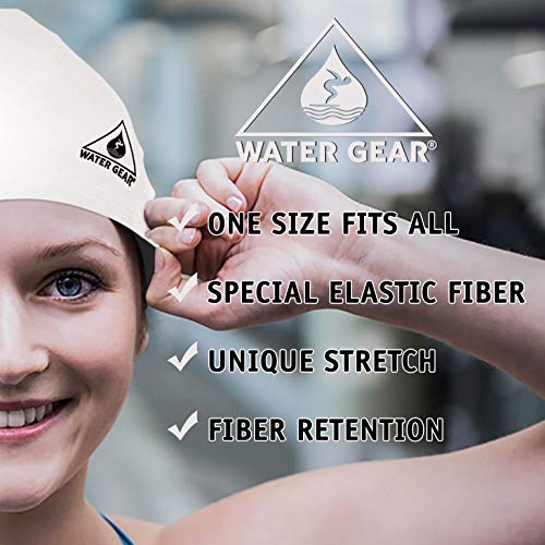 Latex Swim Cap for Adults - Durable & Flexible - White