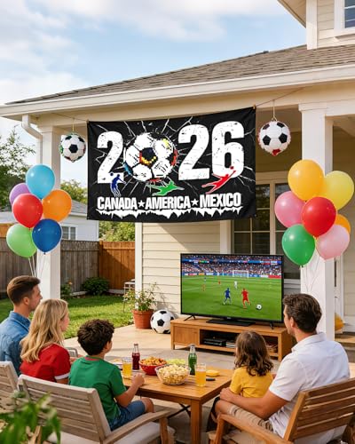 World Soccer Flag 5x3 FT - USA, Canada, Mexico Football Banner