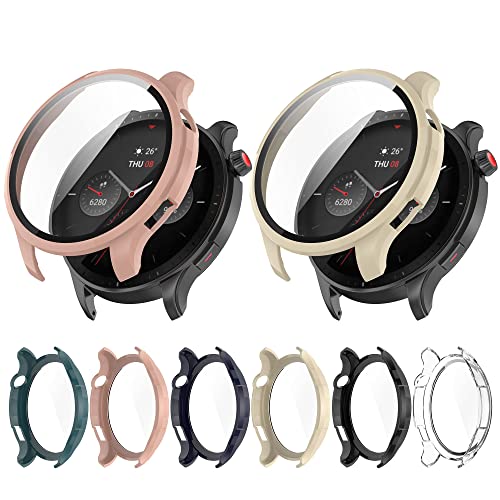 Shockproof Smart Watch Case with Tempered Glass Screen Protector - Clear
