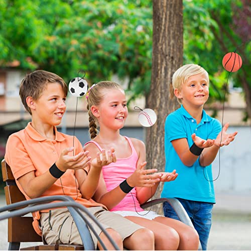 Wrist Return Balls - 6 Pcs 2.48 Inch Rebound Sports Balls Set