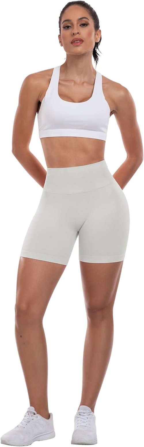 ATHVOTAR High Waisted Workout Gym Shorts - Seamless Butt Lifting Design for Women