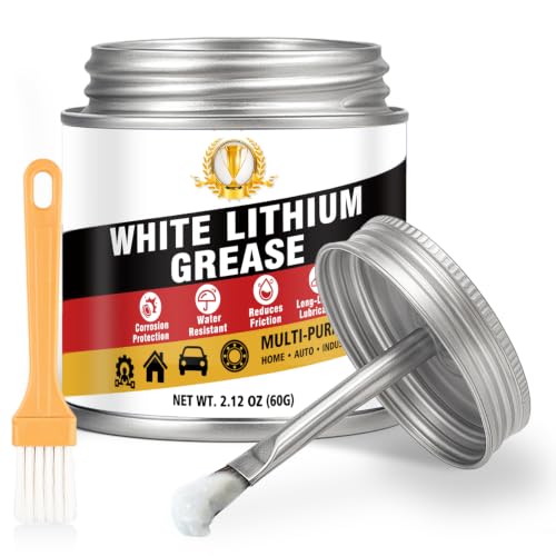 Premium White Lithium Grease - Multi-Purpose Lubricant with Brush