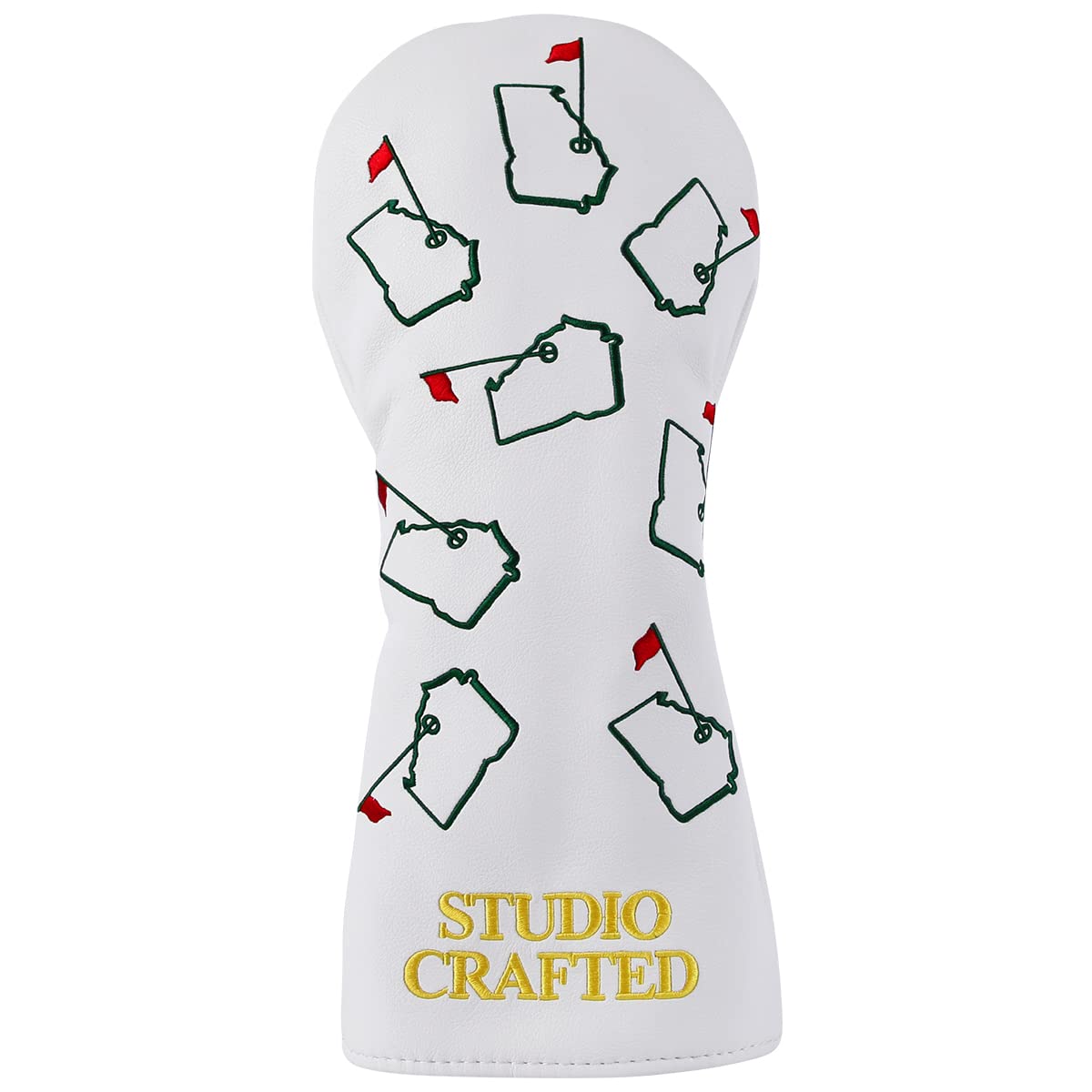 Studio Crafted Augusta Georgia Golf Driver Fairway Woods Hybrid Headcover Whte (Driver Cover)