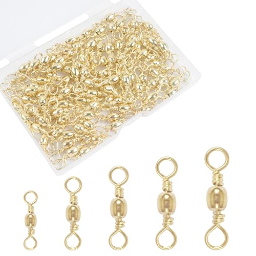 Fishing Barrel Swivels - 50 pcs 10# Rolling Swivel Connector