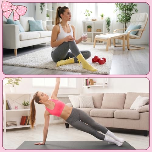 Pilates Socks with Grips for Women - Crisscross Strap - 6 Colors