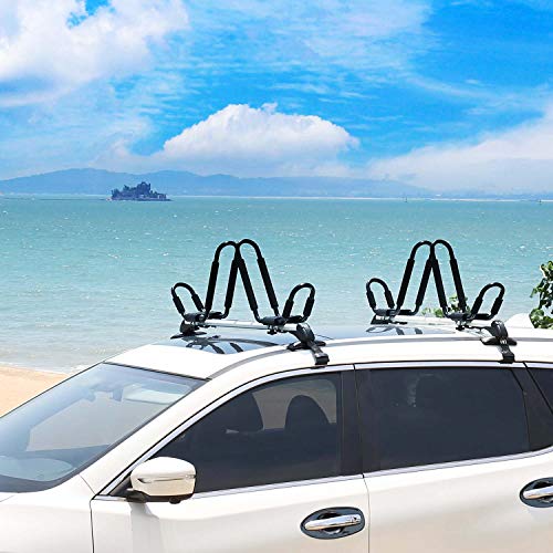 Kayak Rack for 2 Kayaks - Heavy Duty J Bar with 150 lbs Capacity