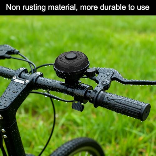 Aluminum Bike Bell - Loud Crisp Sound - Easy Installation - Black