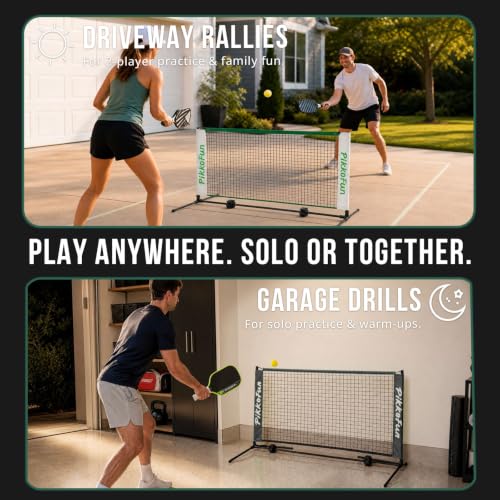 Pikkofun Black 5FT Portable Pickleball Dink Practice Net for Indoor & Outdoor