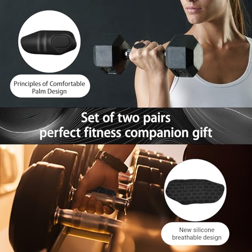 Weight Lifting Grips – Gym Workout Gloves for Men & Women - Black, Medium