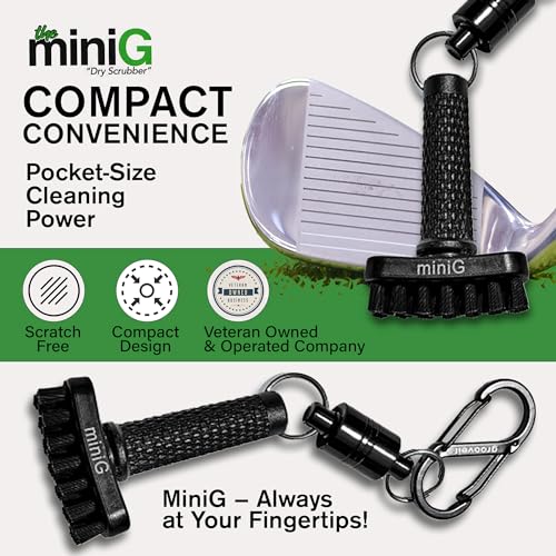 Mini Golf Brush with Detachable Magnet - Black