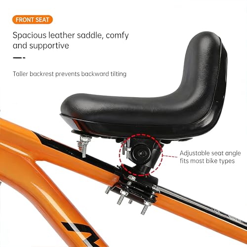 Adjustable Front-Mounted Bike Child Seat for Toddlers 2-5 Years
