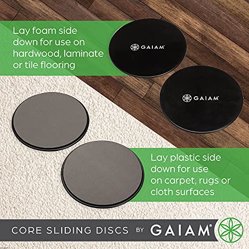 Core Sliding Discs - Dual-Sided Workout Sliders for Carpet & Hardwood - 1 EA