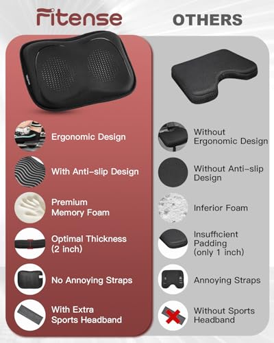 Rowing Machine Seat Cushion - Memory Foam for Comfort & Support