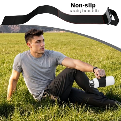 Beautyflier Adjustable Tumbler Handle for 20-64oz Cups (Black) fits YETI/Rambler, RTIC, Ozark Trail