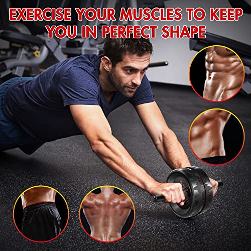 Ab Roller Wheel for Core Strength Training - Portable & No Noise