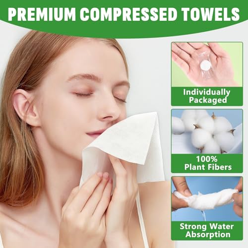 NUITPY 180 Pack Mini Compressed Towels for Camping, Travel & Outdoor