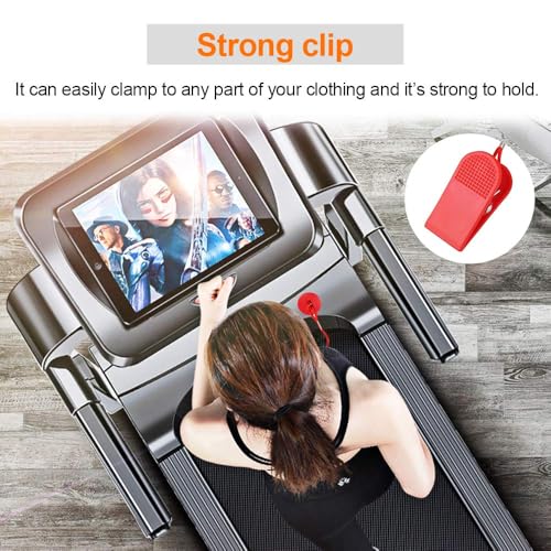 Universal Treadmill Safety Key - Magnetic Replacement Clip - Bright Red