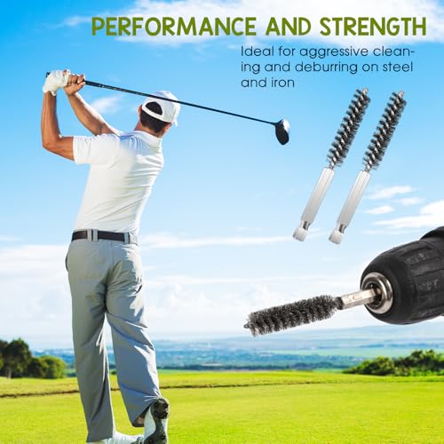 Golf Club Cleaning Brushes - 2 Pack Stainless Steel Hosel Tools