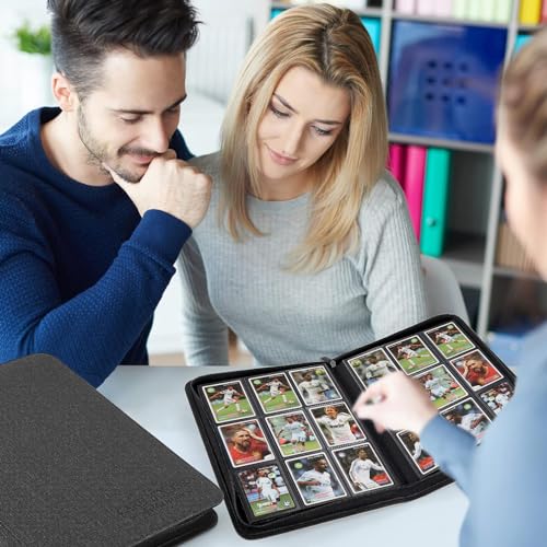 Premium 9 Pocket Trading Card Binder with Zip Closure - Holds 540 Cards