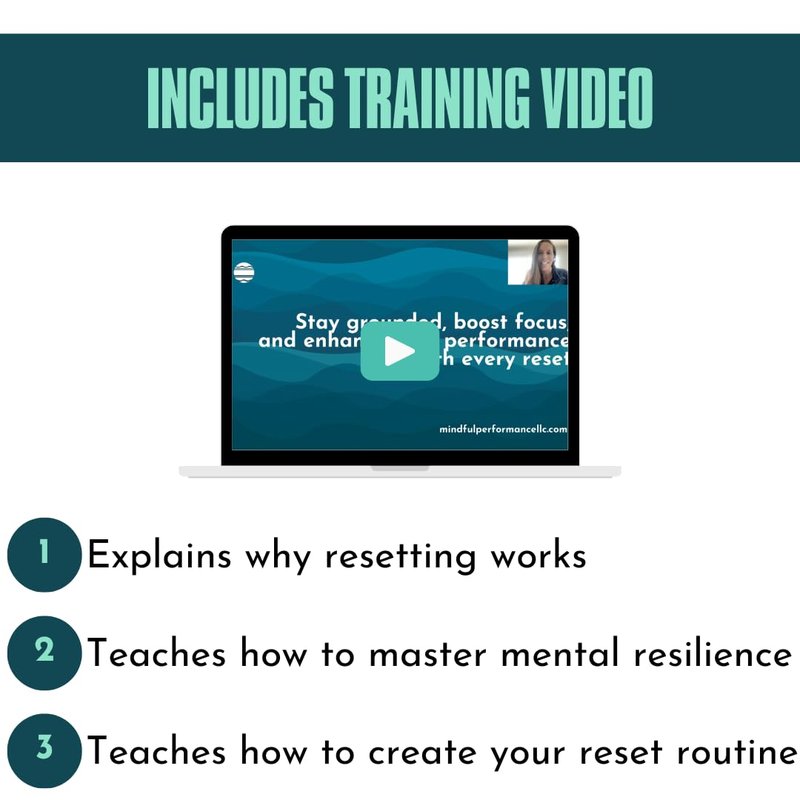Mindful Performance Innovations 5 Pieces - Reset Bands - Grip Bands for Pickleball Paddles, Tennis Rackets, and Hockey/Lacrosse Sticks + Video Course to Master Mental Resilience - 5 Pieces - Focus