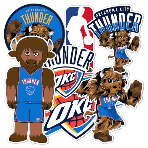 Oklahoma City Thunder Desert Cactus Vinyl Sticker Sheet - Officially Licensed Decals