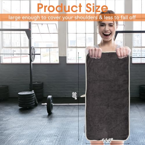 Microfiber Gym Towels - 3 Pack, Quick Drying, Soft - Grey/Blue/Purple