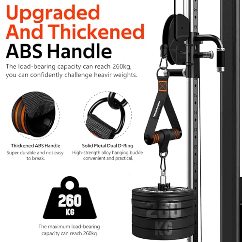 Heavy Duty Gym Exercise Handles for Cable Machines & Resistance Bands