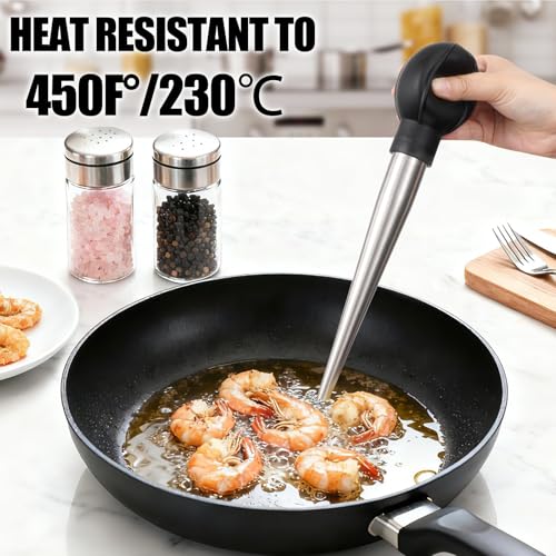 Stainless Steel Turkey Baster with Needles & Brushes for Cooking & Grilling