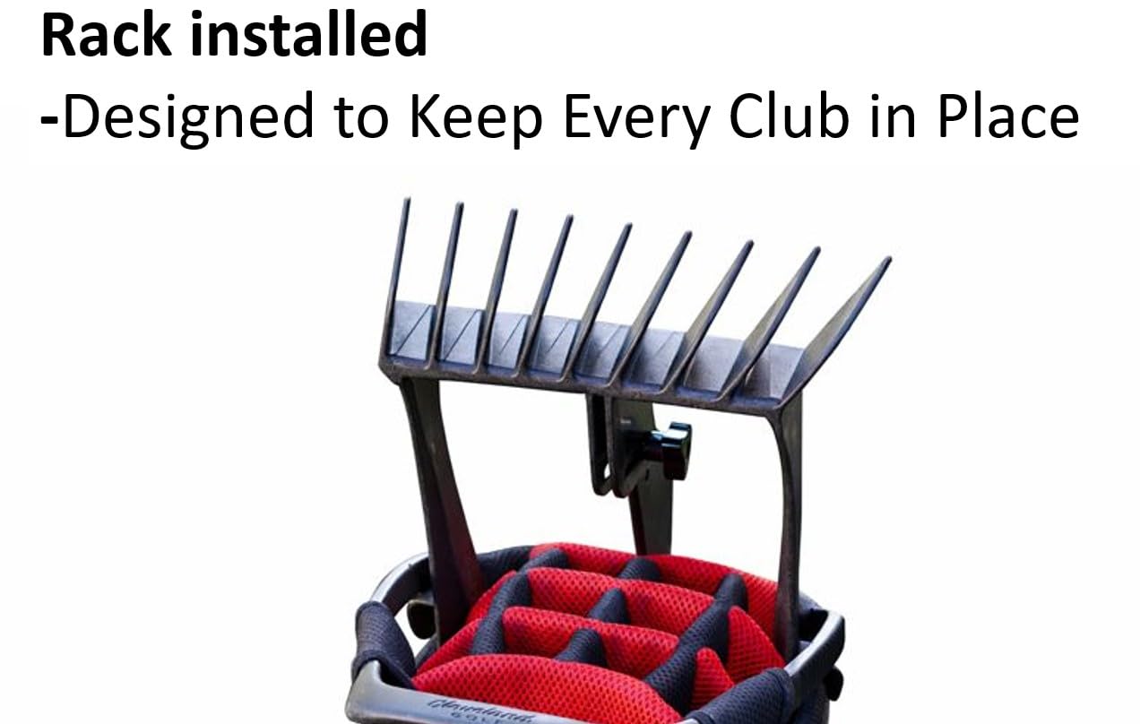 No-Rattle Golf Club Organizer – Anti-Slip, Prevents Club Loss, Fits Cart & Some Stand Bags (Check Size), Iron Only (No Woods/Driver)