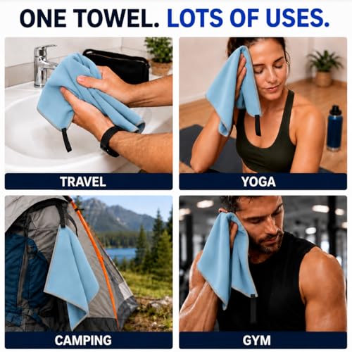 Ultralight Quick Dry Microfiber Towel - Blue