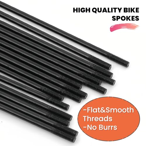 Bicycle Spokes 12G Black 128mm E-Bike Tricycle Wheel - 20pcs
