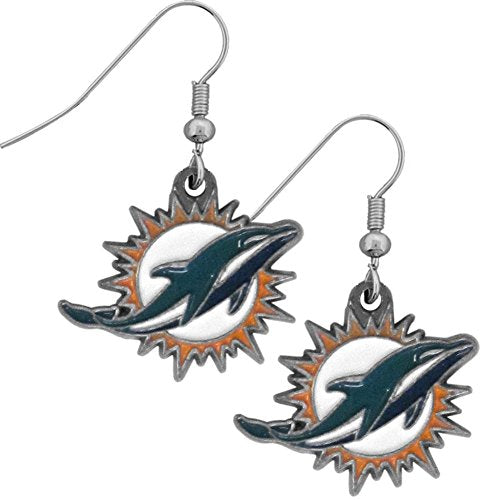 Miami Dolphins Women's Dangle Earrings - Team Color Charm