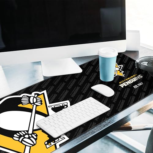 Pittsburgh Penguins Desk Pad - Water Resistant, Non-Slip, 31.5" x 12"