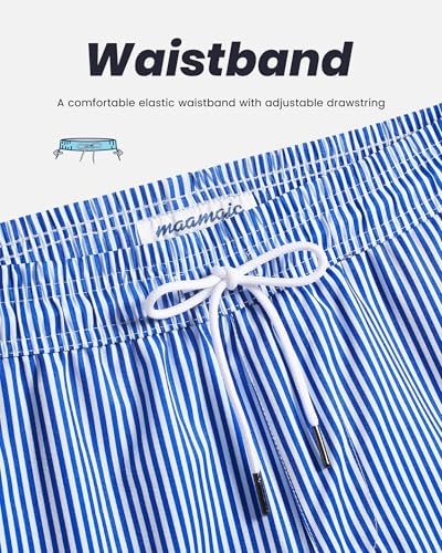 Men's Swim Trunks with Compression Liner, 5 Inch Quick Dry