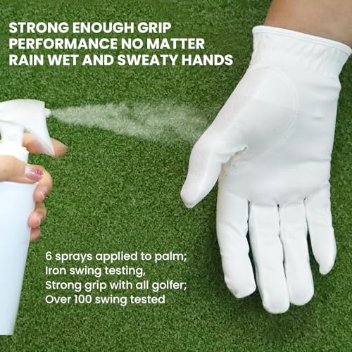 Men’s Golf Glove - Rain Grip for Left Handed Golfers - White M/Large