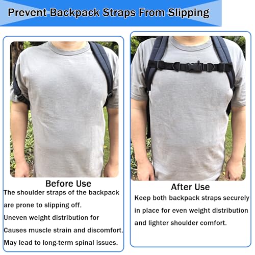 Adjustable Sternum Straps for Backpacks - 2 Pack
